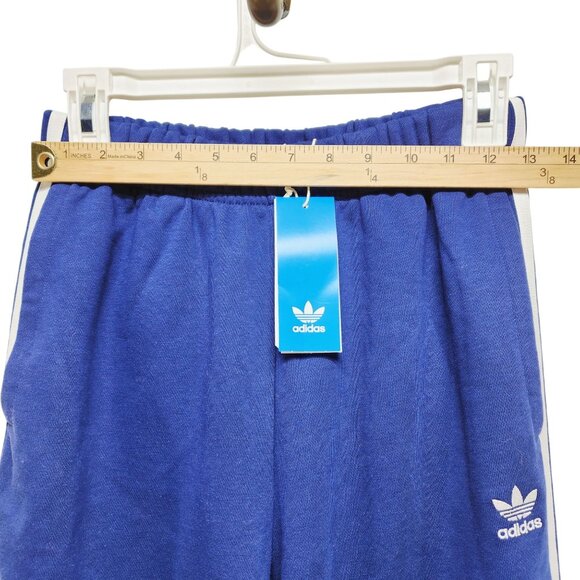 Adidas Originals Blue Track Pants With White Stripes Unisex Size 4 us S - Picture 9 of 10